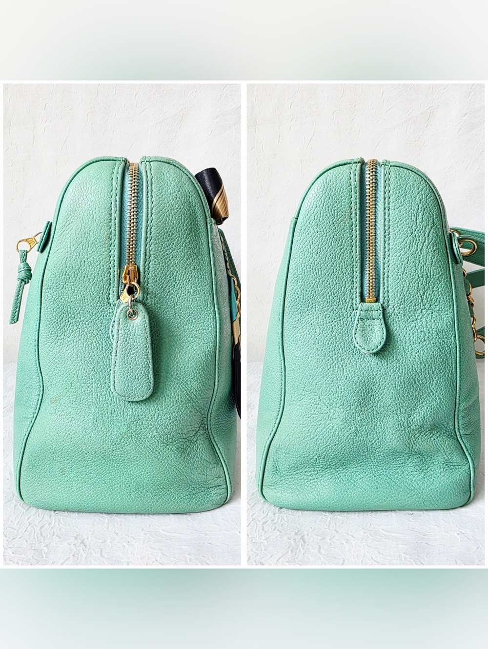 Auth Chanel CC Coco Mark Caviar Large Leather Shoulder Bag - Picture 11 of 12